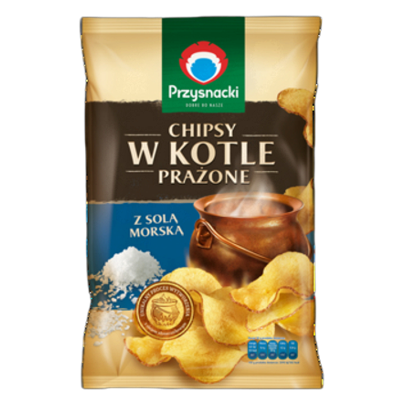 Przysnacki Chipsy w Kotle prażone z solą morską 125 g